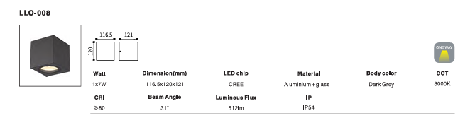 LED Outdoor Wall Light P-012