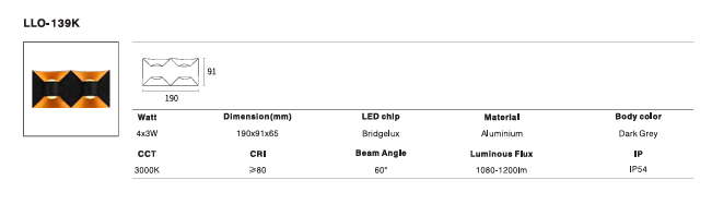 LED Outdoor Wall Light P-144