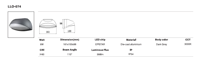 LED Outdoor Wall Light P-061