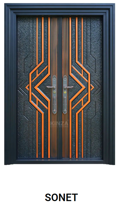 Modern Geometric Semi Luxury Steel Door Model 004 | Universal Steel Doors