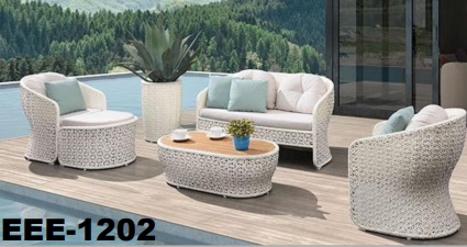 Living Set – Two Seater -1 no, Single Seater -2 nos, Ottoman -1 no and with 1 center table