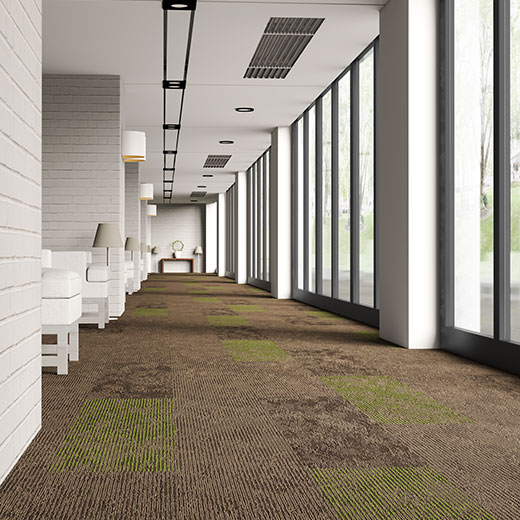 Welspun Carpet Tiles | Name : Lush Moss | Collection : Nature | Design Code : NT 2 | Article Code : CT000065