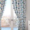 ABSTRACT TRIANGLE SET OF 2 WINDOW CURTAIN