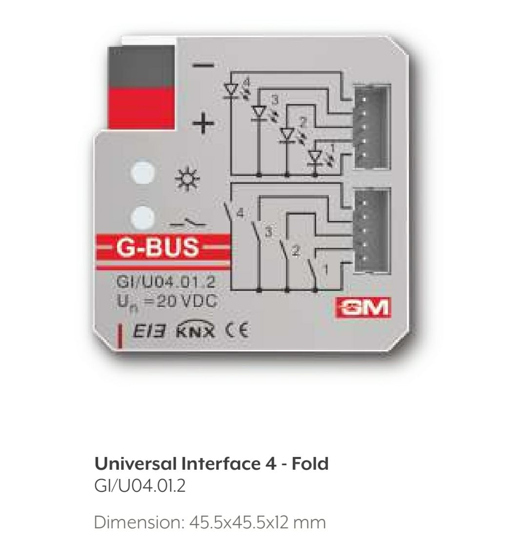 Universal Interface 4 – Fold GI/U04.01.2 Dimension: 45.5×45.5×12 mm